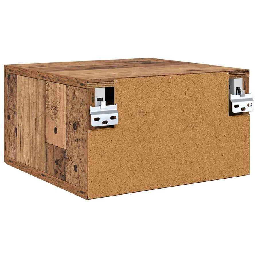 Nachtkastje 2 pcs Oud hout 35 x 35 x 20 cm Bewerkt hout