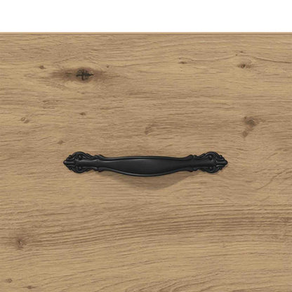 Nachtkastje met lade artisanaal eikenkleurig 35 x 35 x 20 cm