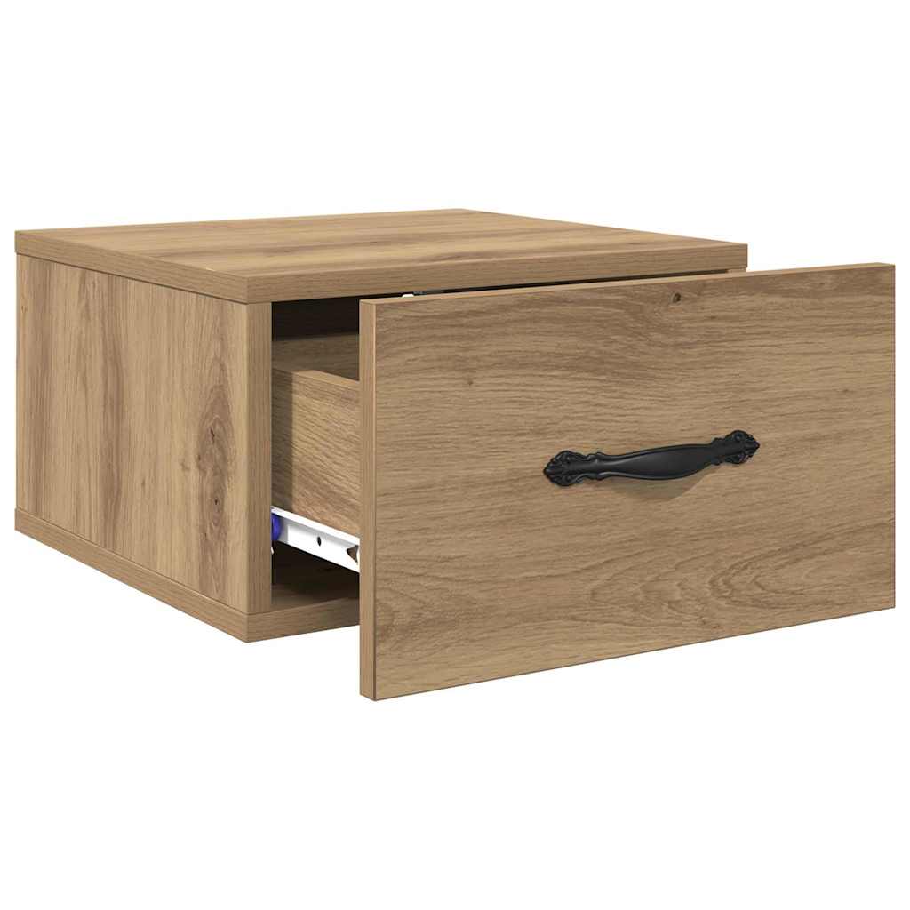 Nachtkastje 2 pcs artisanaal eikenkleurig 35 x 35 x 20 cm