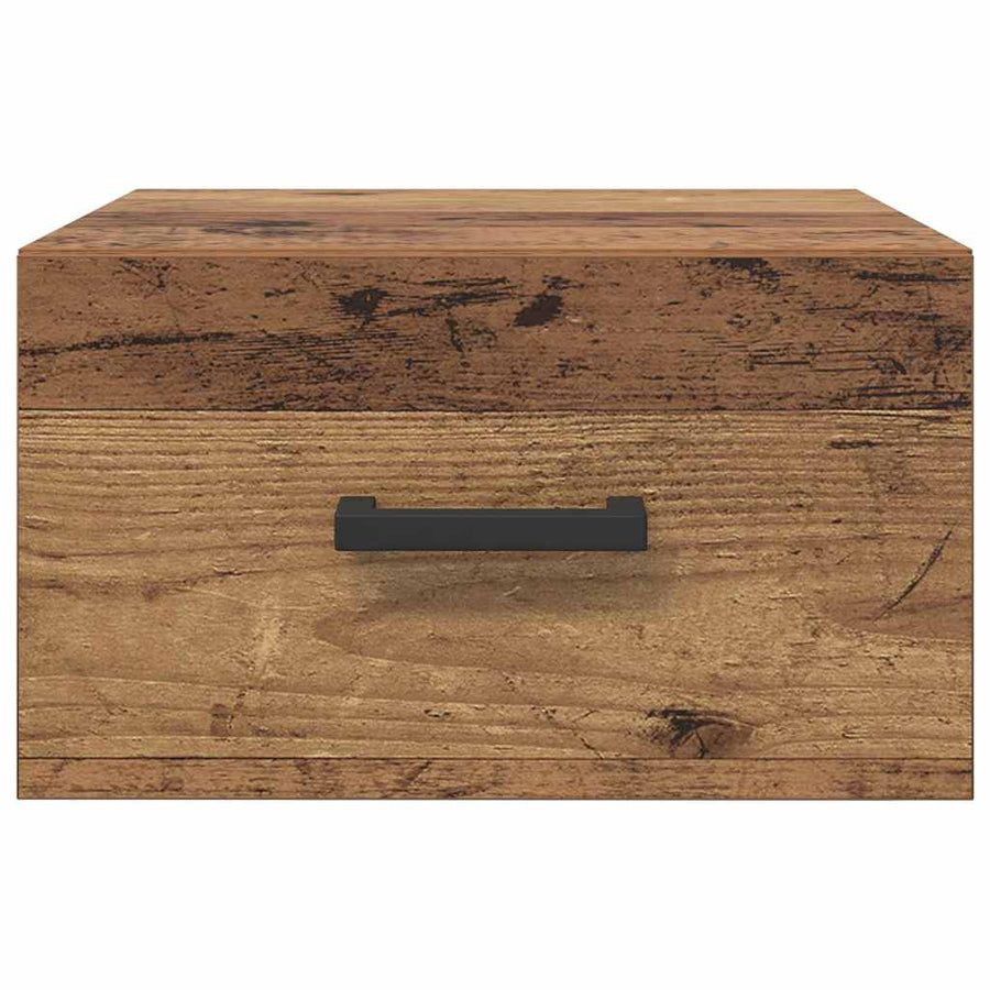 Nachtkastje met lade Oud hout 35 x 35 x 20 cm Bewerkt hout