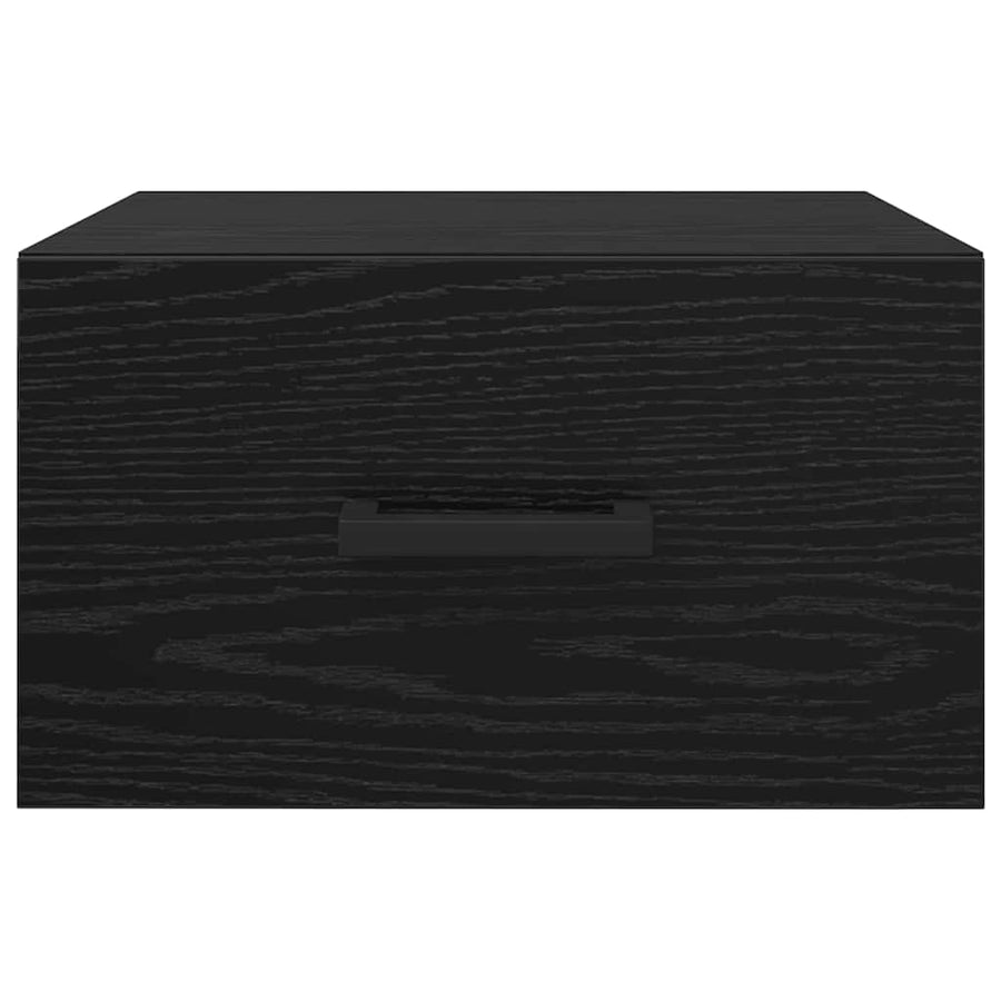 Nachtkastje 2 pcs Zwart eiken 35 x 35 x 20 cm Bewerkt hout