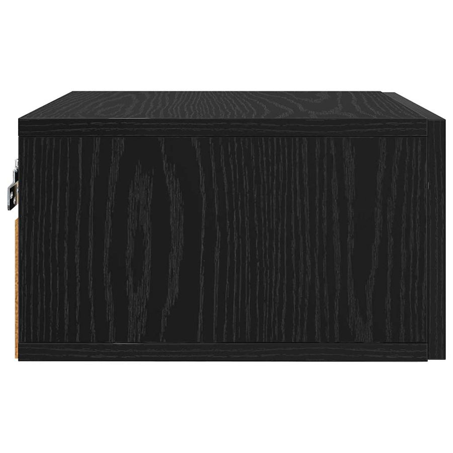Nachtkastje 2 pcs Zwart eiken 35 x 35 x 20 cm Bewerkt hout