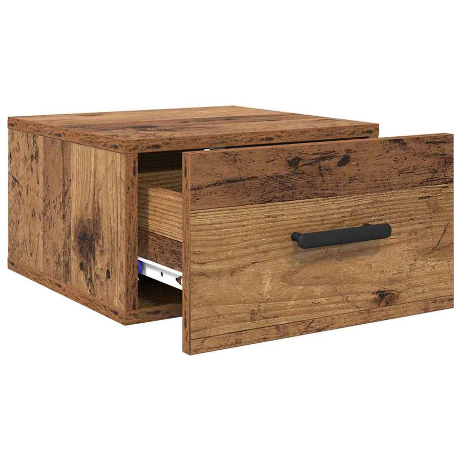 Nachtkastje Oud hout 35 x 35 x 20 cm Bewerkt hout
