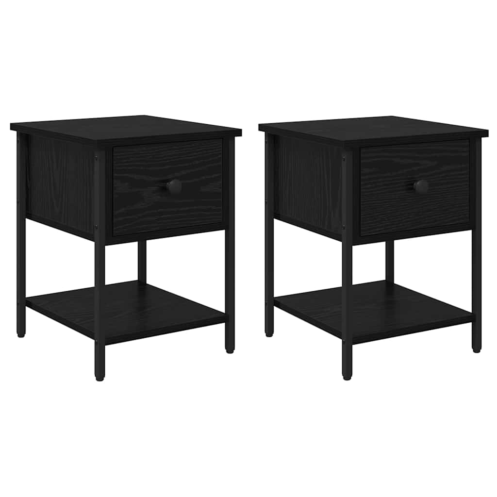 Nachtkastje 2 pcs Oud hout 35 x 35 x 20 cm Bewerkt hout