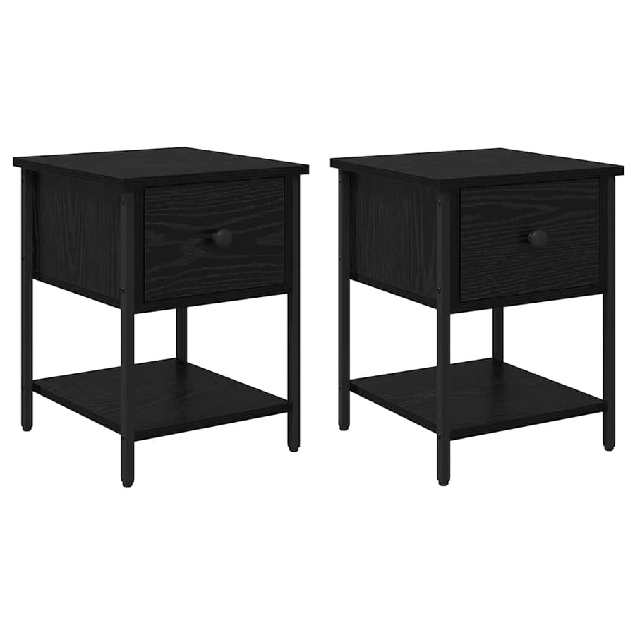 Nachtkastje 2 pcs Oud hout 35 x 35 x 20 cm Bewerkt hout