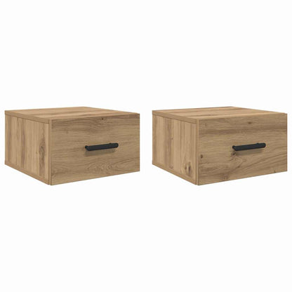Nachtkastje 2 pcs artisanaal eikenkleurig 35 x 35 x 20 cm