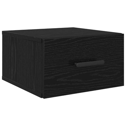 Nachtkastje 2 pcs Zwart eiken 35 x 35 x 20 cm Bewerkt hout