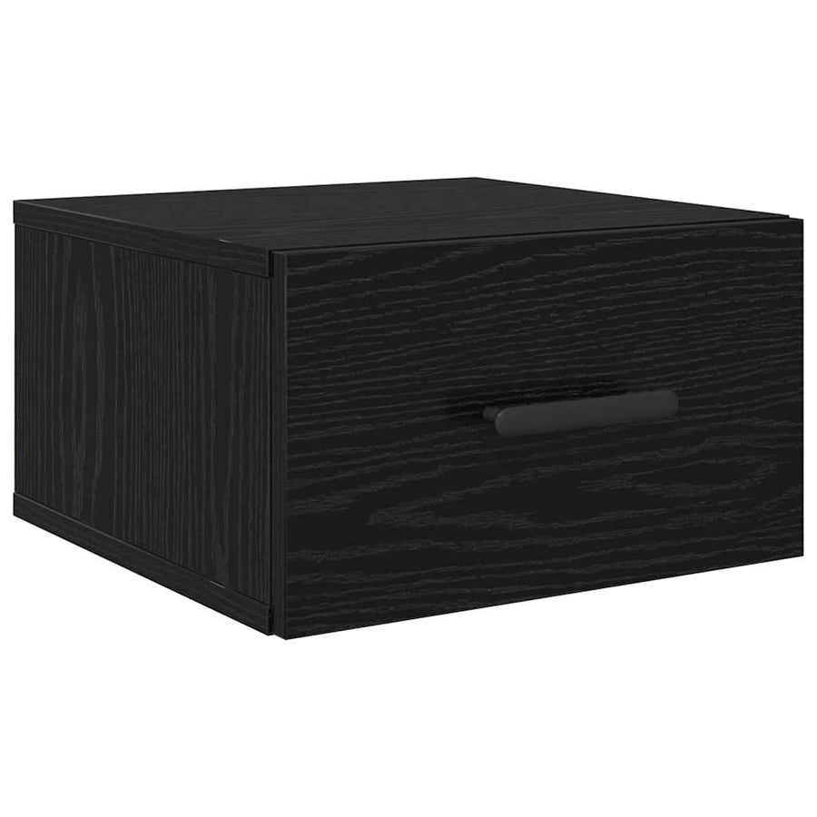 Nachtkastje 2 pcs Zwart eiken 35 x 35 x 20 cm Bewerkt hout