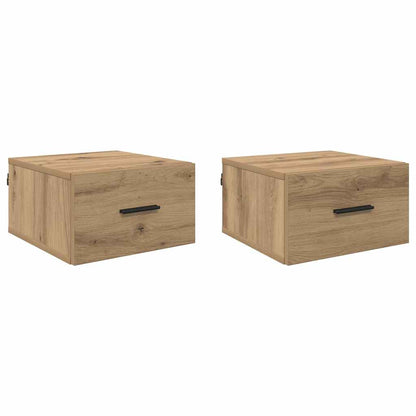 Nachtkastje 2 pcs artisanaal eikenkleurig 35 x 35 x 20 cm