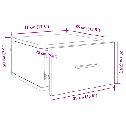 Nachtkastje 2 pcs artisanaal eikenkleurig 35 x 35 x 20 cm