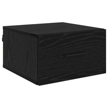 Nachtkastje met lade Zwart eiken 35 x 35 x 20 cm Bewerkt hout
