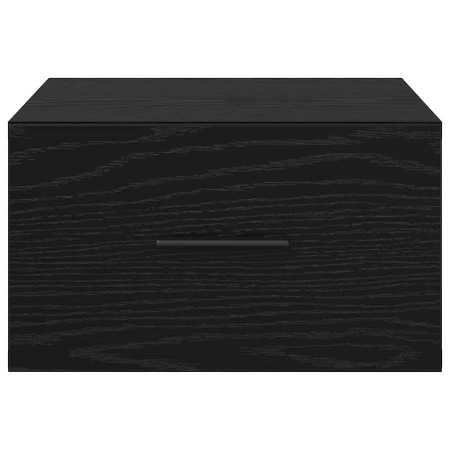 Nachtkastje 2 pcs Zwart eiken 35 x 35 x 20 cm Bewerkt hout