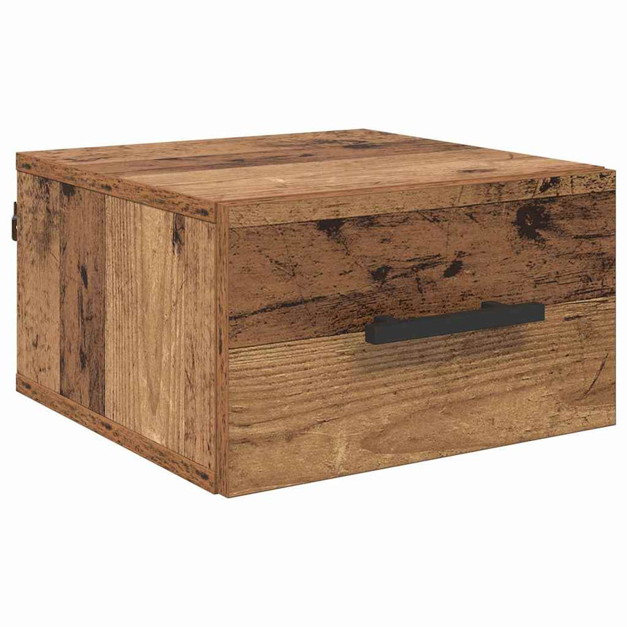 Nachtkastje Oud hout 35 x 35 x 20 cm Bewerkt hout