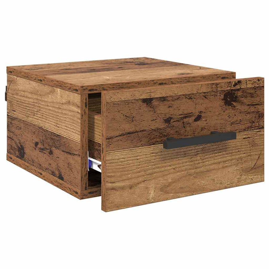 Nachtkastje Oud hout 35 x 35 x 20 cm Bewerkt hout