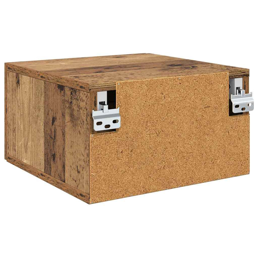 Nachtkastje Oud hout 35 x 35 x 20 cm Bewerkt hout