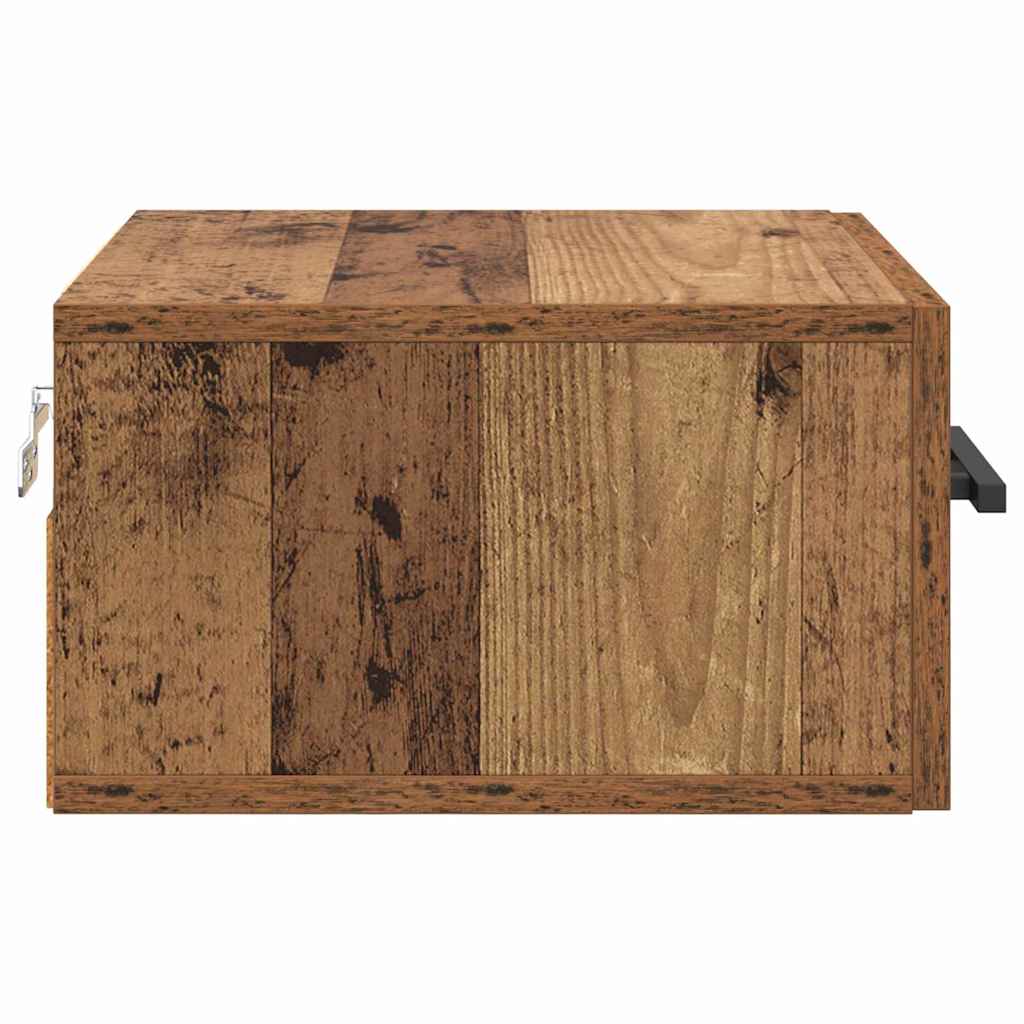 Nachtkastje Oud hout 35 x 35 x 20 cm Bewerkt hout
