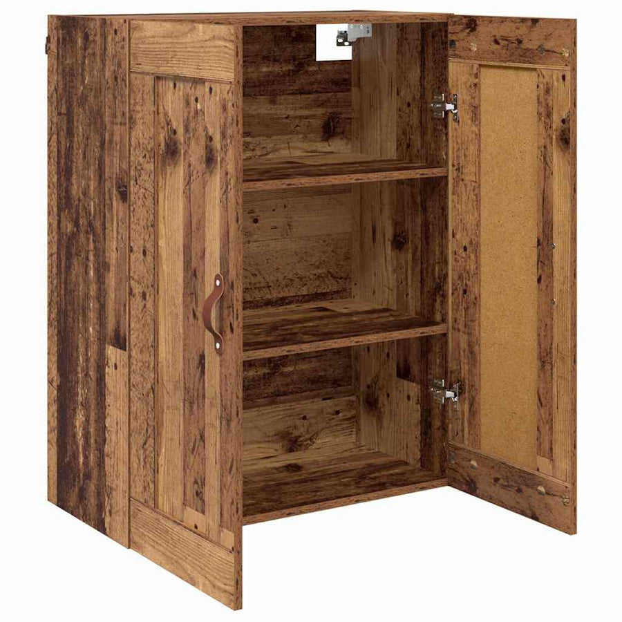 Wandkast Oud Hout 69,5 x 34 x 90 cm Bewerkt hout