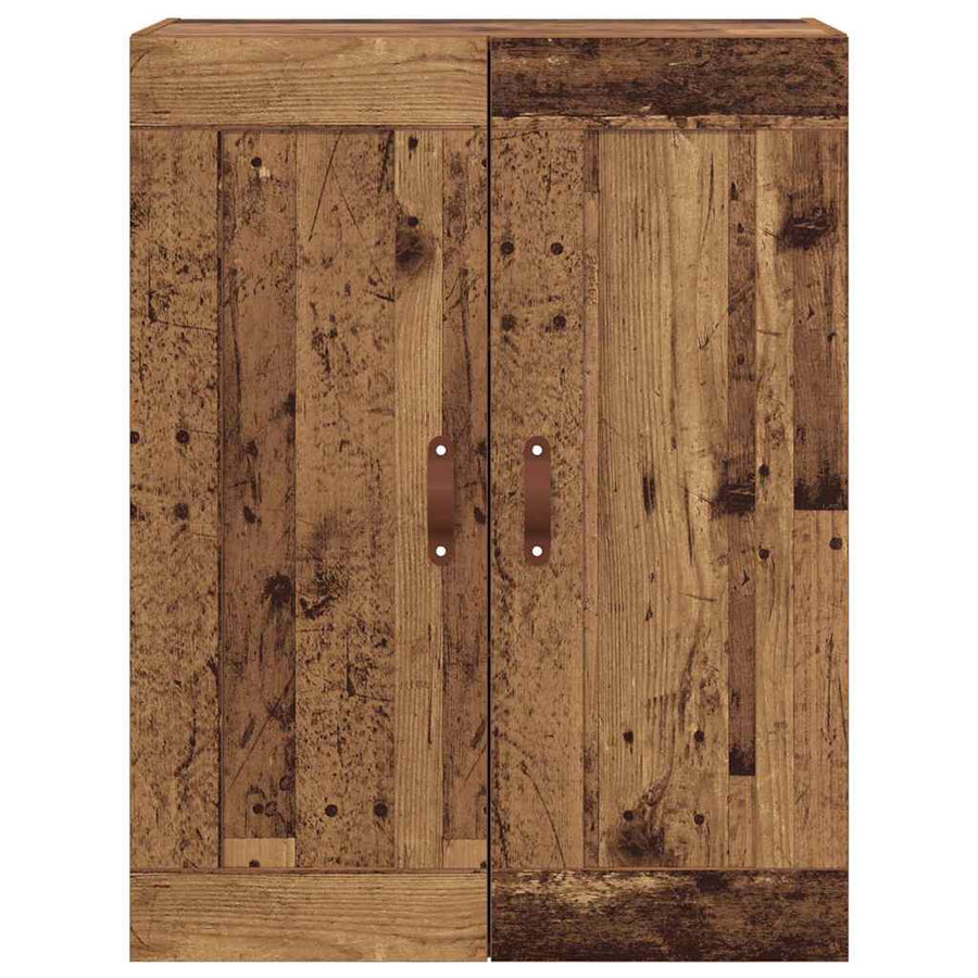 Wandkast Oud Hout 69,5 x 34 x 90 cm Bewerkt hout