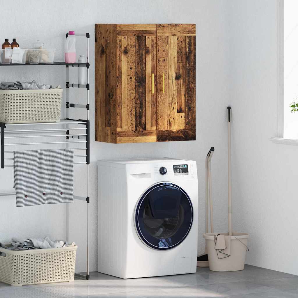 Wandkast Oud Hout 69,5 x 34 x 90 cm Bewerkt hout