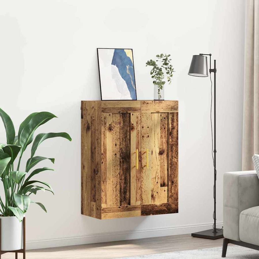 Wandkast Oud Hout 69,5 x 34 x 90 cm Bewerkt hout