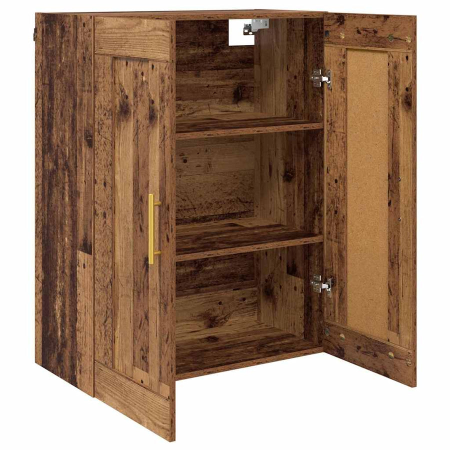 Wandkast Oud Hout 69,5 x 34 x 90 cm Bewerkt hout