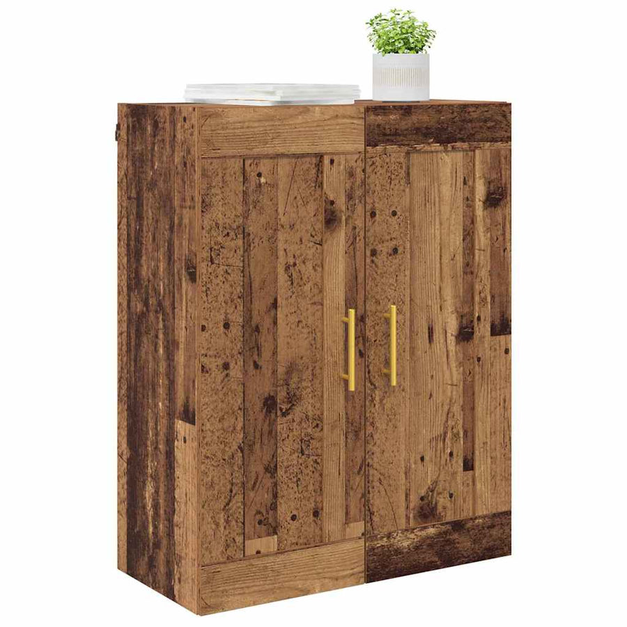 Wandkast Oud Hout 69,5 x 34 x 90 cm Bewerkt hout