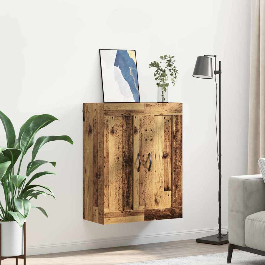 Wandkast Oud Hout 69,5 x 34 x 90 cm Bewerkt hout