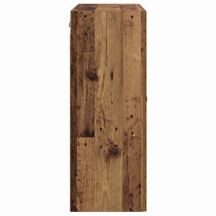 Wandkast Oud Hout 69,5 x 34 x 90 cm Bewerkt hout