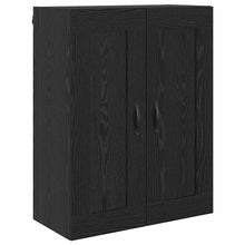 Wandkast Zwart Eiken 69,5 x 34 x 90 cm Bewerkt hout