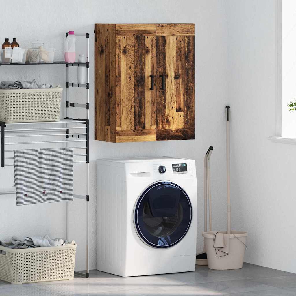 Wandkast Oud Hout 69,5 x 34 x 90 cm Bewerkt hout