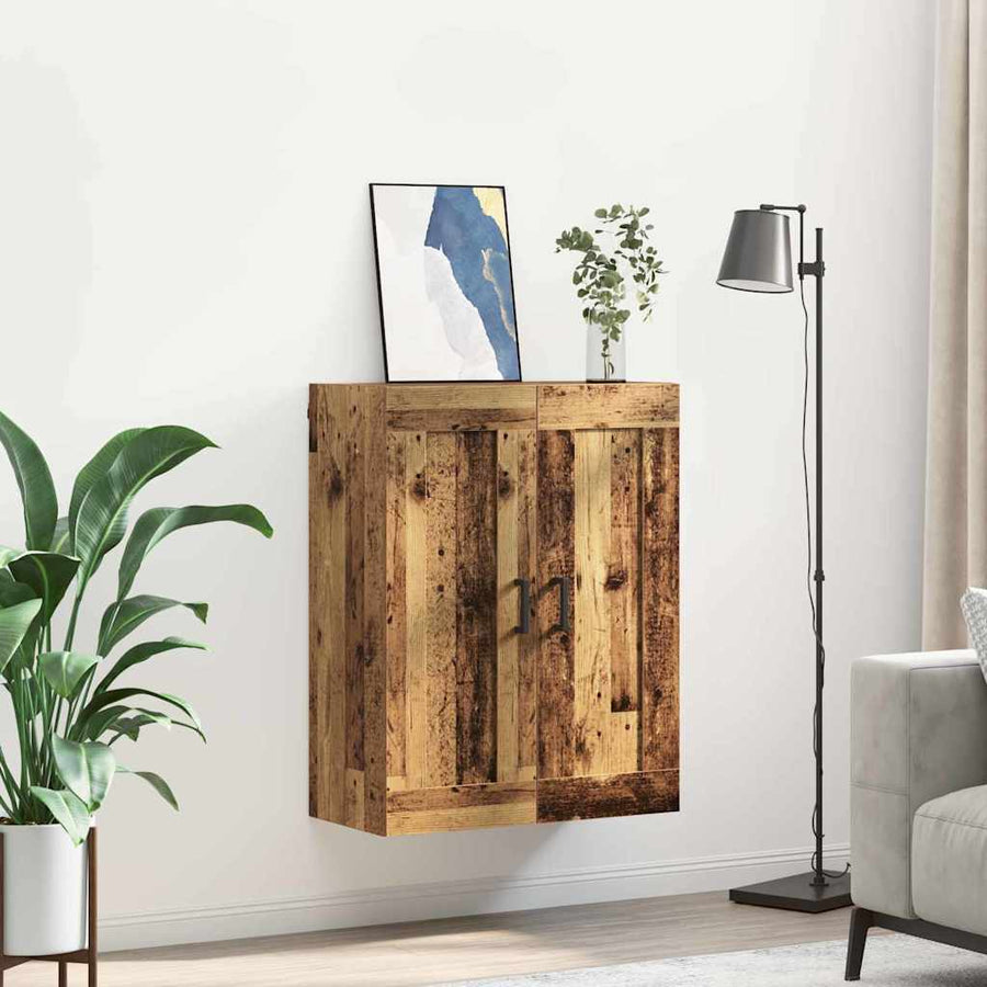 Wandkast Oud Hout 69,5 x 34 x 90 cm Bewerkt hout