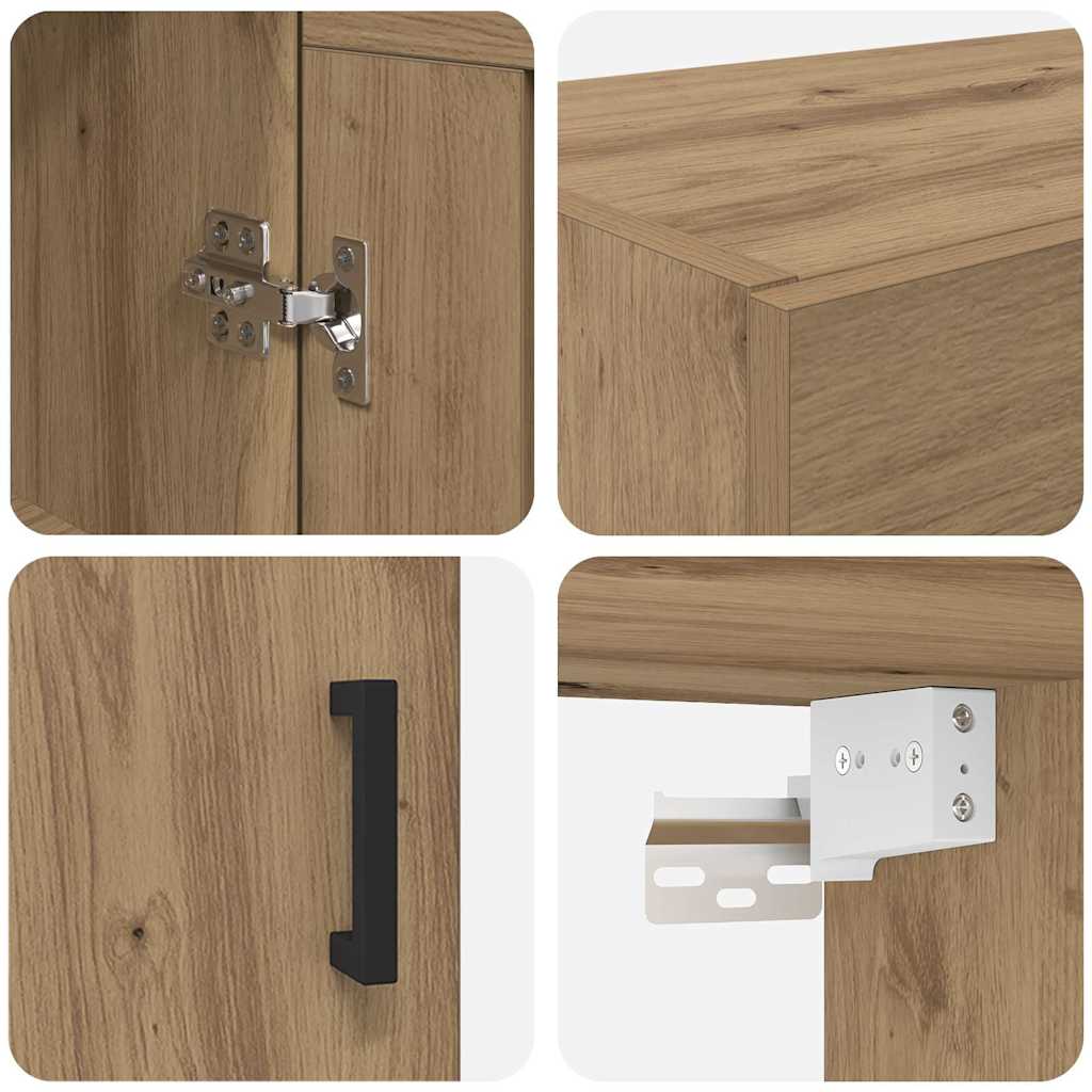 Wandkast Artisan Eiken 69,5 x 34 x 90 cm Bewerkt hout