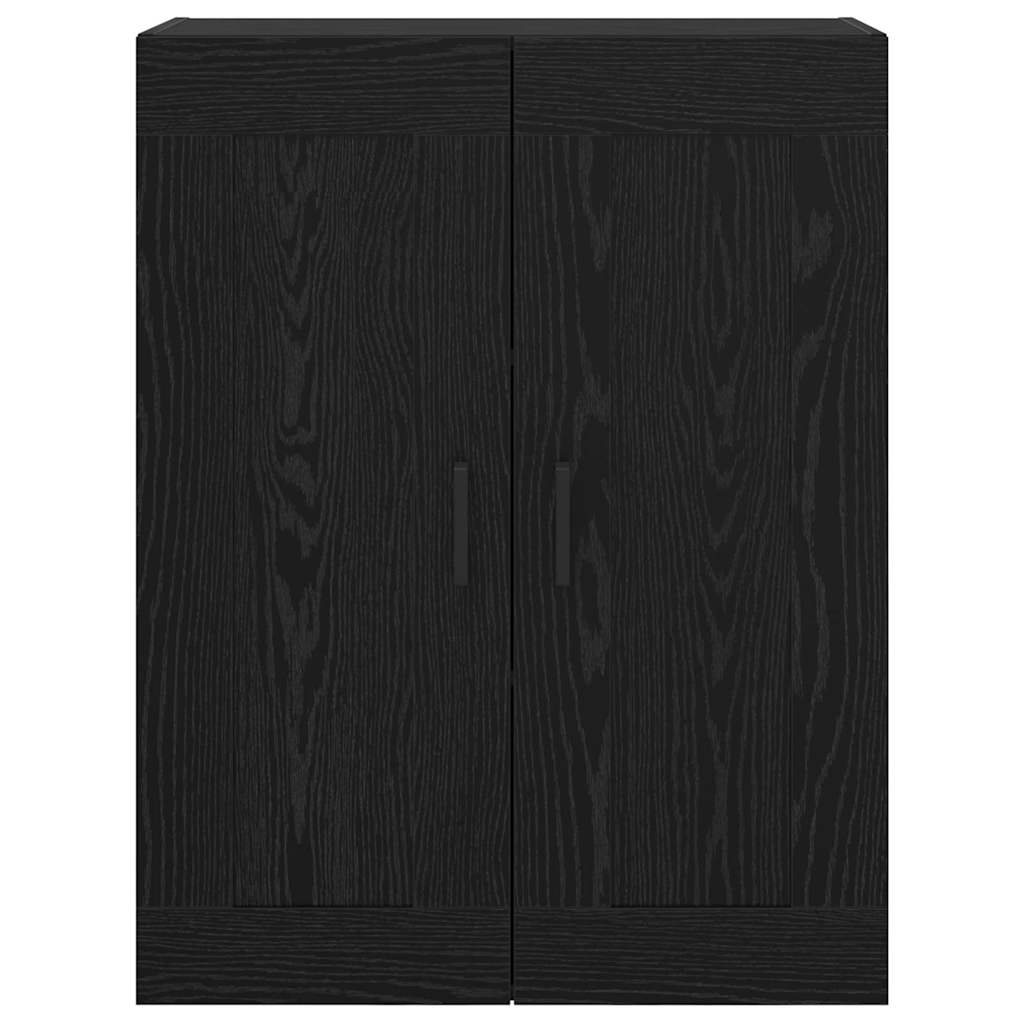 Wandkast Zwart Eiken 69,5 x 34 x 90 cm Bewerkt hout
