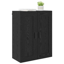 Wandkast Zwart Eiken 69,5 x 34 x 90 cm Bewerkt hout