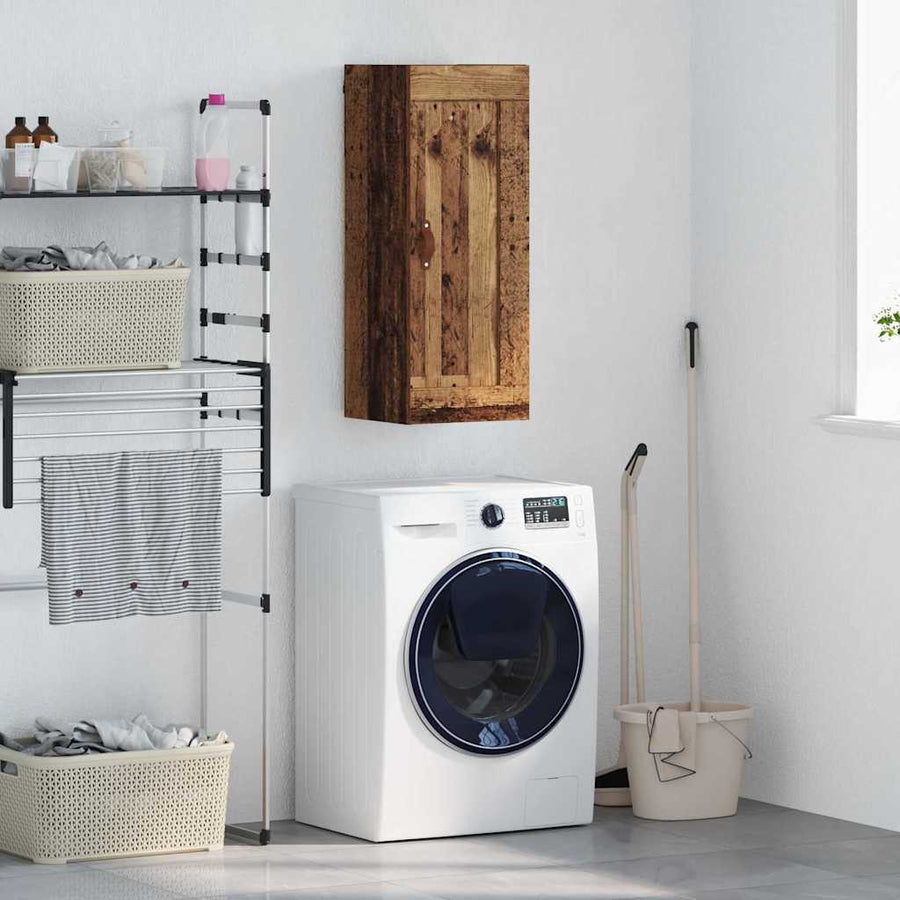 Wandkast Oud Hout 34,5 x 34 x 90 cm Bewerkt hout