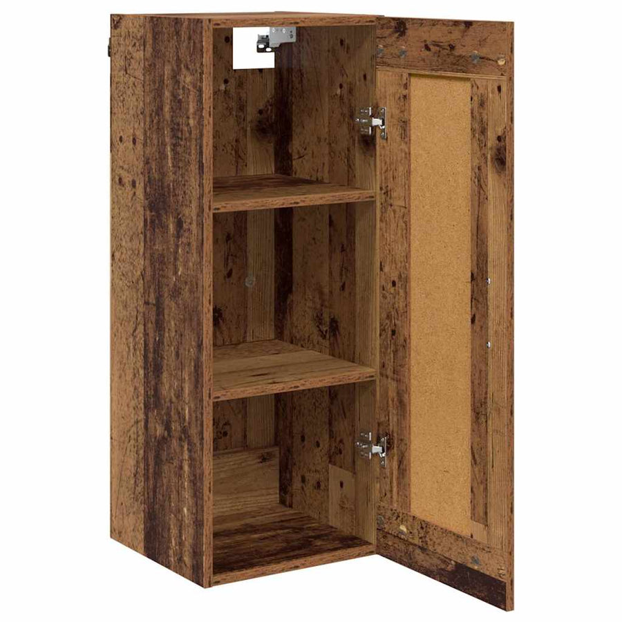 Wandkast Oud Hout 34,5 x 34 x 90 cm Bewerkt hout
