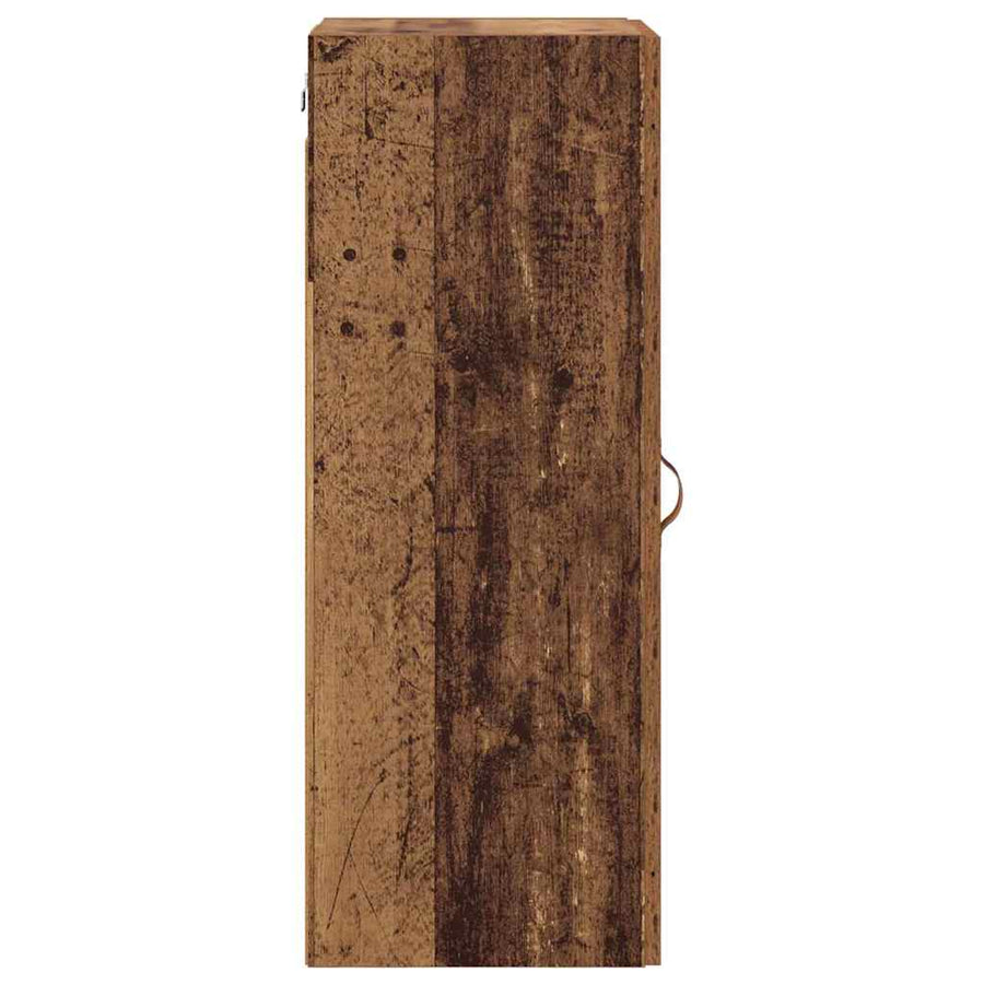 Wandkast Oud Hout 34,5 x 34 x 90 cm Bewerkt hout