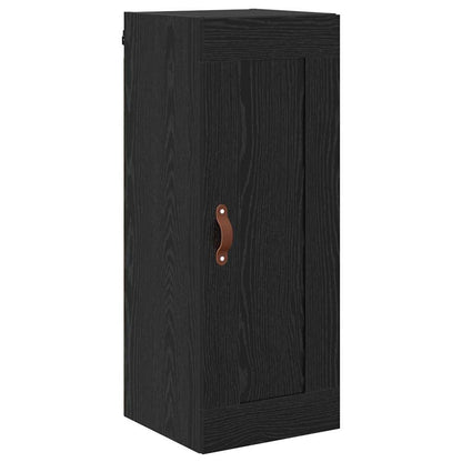 Wandkast Zwart Eiken 34,5 x 34 x 90 cm Bewerkt hout