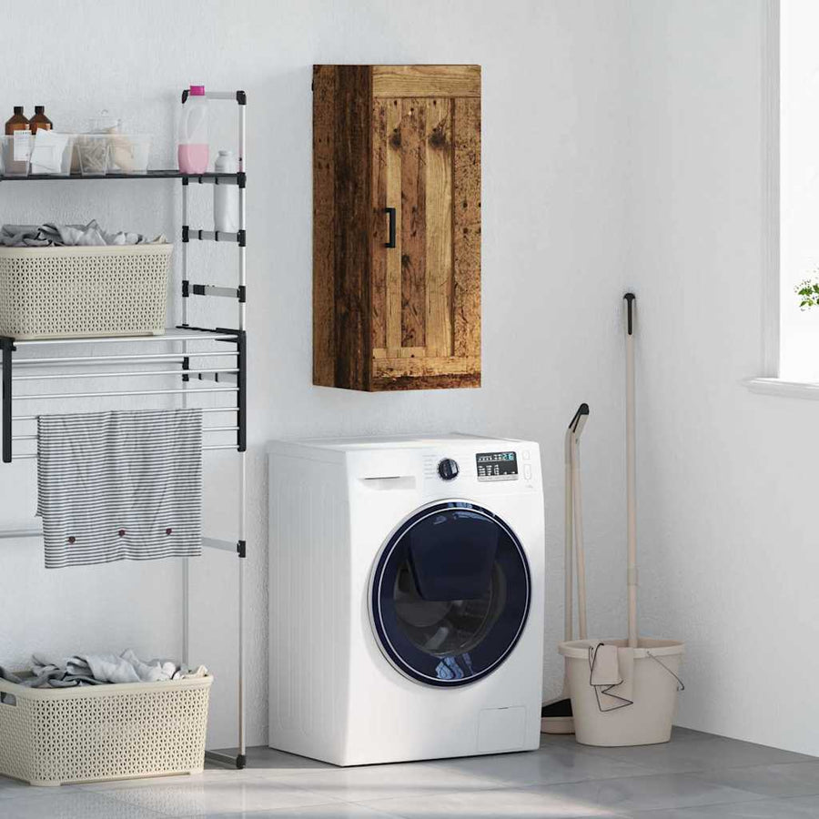 Wandkast Oud Hout 34,5 x 34 x 90 cm Bewerkt hout