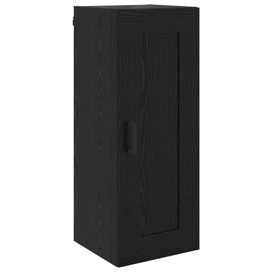 Wandkast Zwart Eiken 34,5 x 34 x 90 cm Bewerkt hout