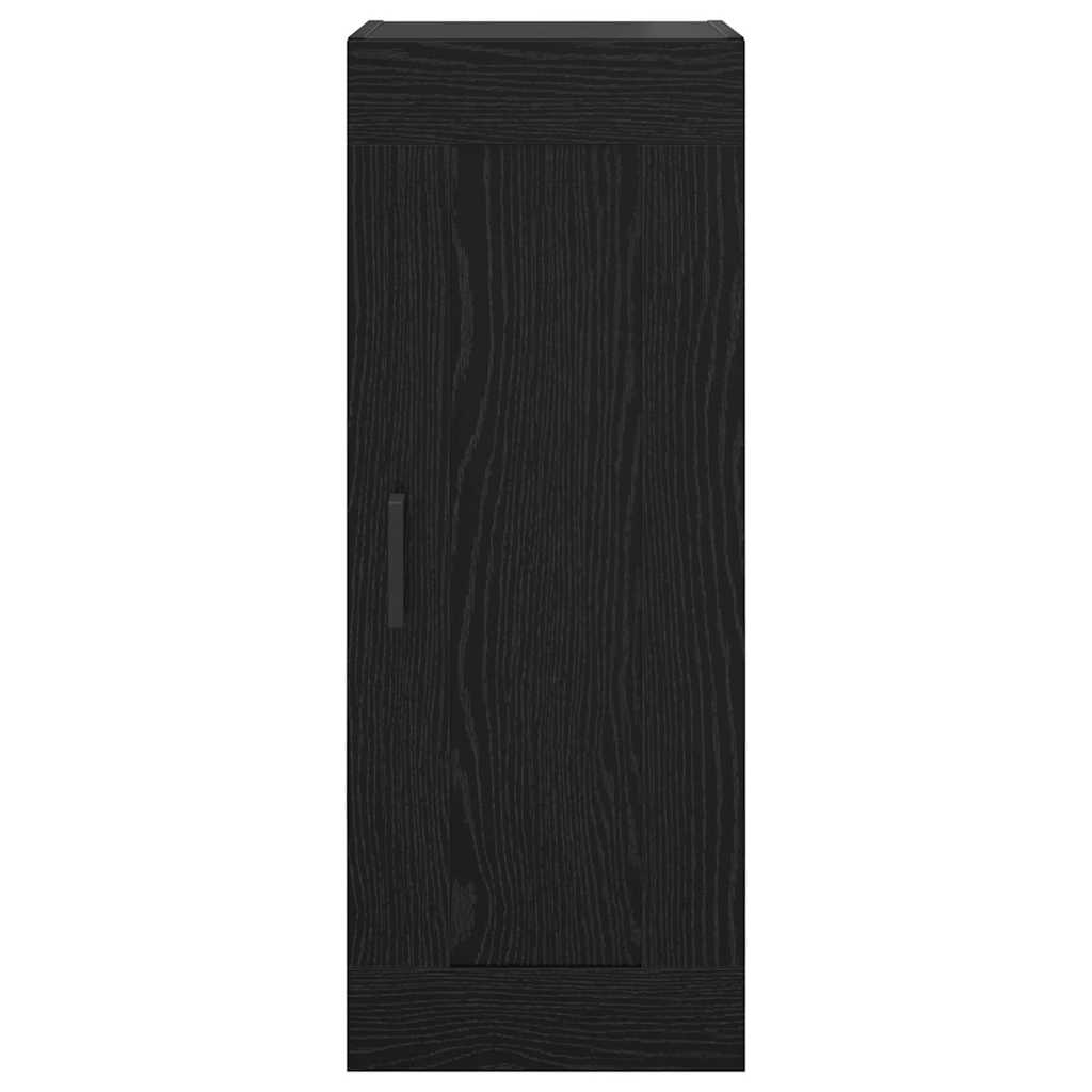 Wandkast Zwart Eiken 34,5 x 34 x 90 cm Bewerkt hout