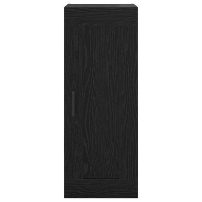 Wandkast Zwart Eiken 34,5 x 34 x 90 cm Bewerkt hout