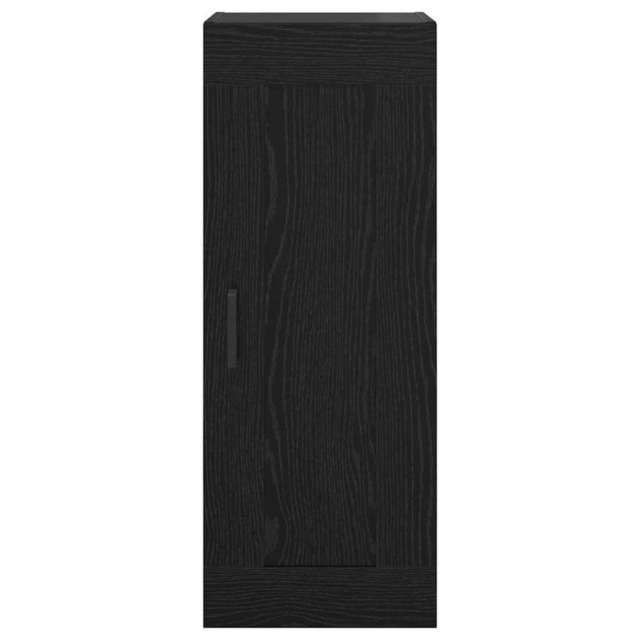 Wandkast Zwart Eiken 34,5 x 34 x 90 cm Bewerkt hout
