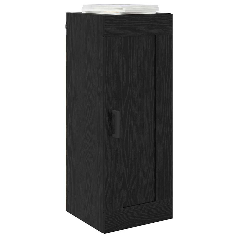 Wandkast Zwart Eiken 34,5 x 34 x 90 cm Bewerkt hout