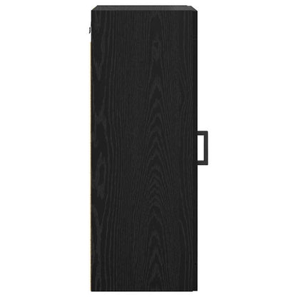 Wandkast Zwart Eiken 34,5 x 34 x 90 cm Bewerkt hout