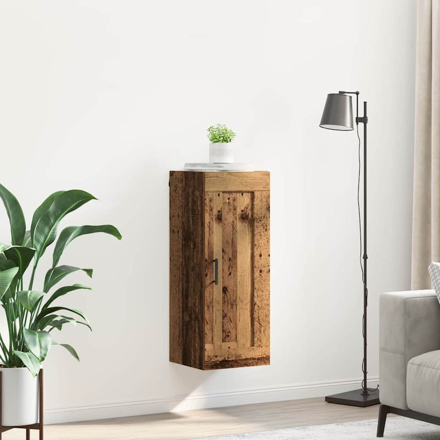 Wandkast Oud Hout 34,5 x 34 x 90 cm Bewerkt hout