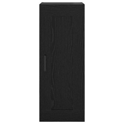 Wandkast Zwart Eiken 34,5 x 34 x 90 cm Bewerkt hout