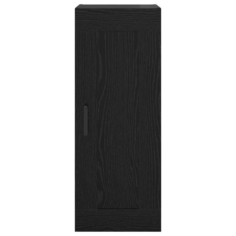 Wandkast Zwart Eiken 34,5 x 34 x 90 cm Bewerkt hout