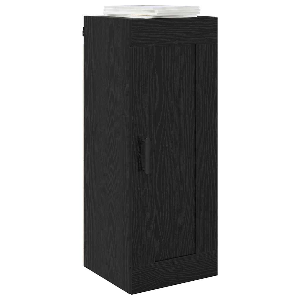 Wandkast Zwart Eiken 34,5 x 34 x 90 cm Bewerkt hout
