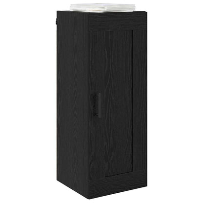 Wandkast Zwart Eiken 34,5 x 34 x 90 cm Bewerkt hout